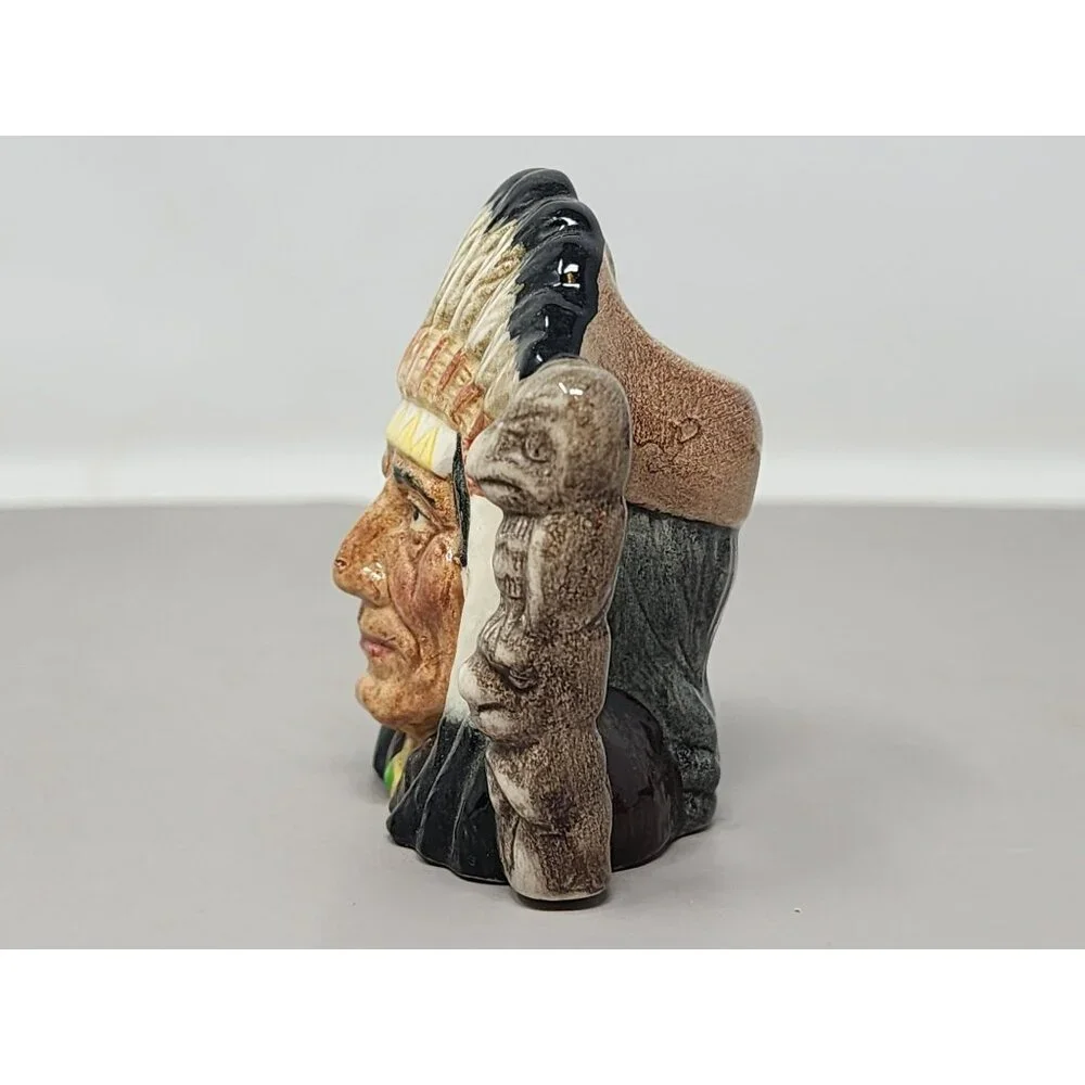 Royal Doulton North American Indian Miniature Toby Character Jug D6665 COPR 1966